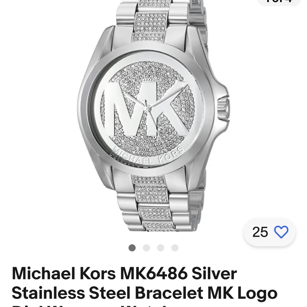 Michael Kors MK6486 Silver
Stainless Steel Bracelet MK Logo
Dial Womens Watch